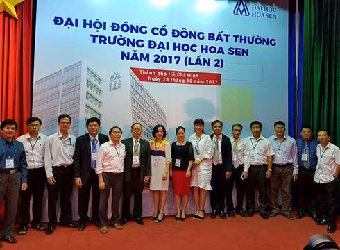 Buổi đại hội cổ đông bất thường - lần 2 của Trường Đại học Hoa Sen hồi tháng 10/2017 vừa qua (ảnh: P.L)