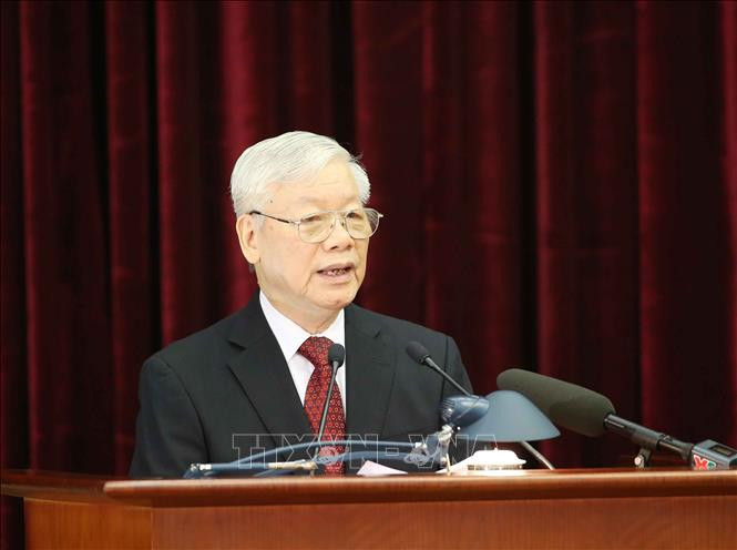 Tổng Bí thư, Chủ tịch nước Nguyễn Phú Trọng phát biểu khai mạc hội nghị. Ảnh: Phương Hoa/TTXVN Tổng Bí thư, Chủ tịch nước Nguyễn Phú Trọng phát biểu khai mạc hội nghị. Ảnh: Phương Hoa/TTXVN