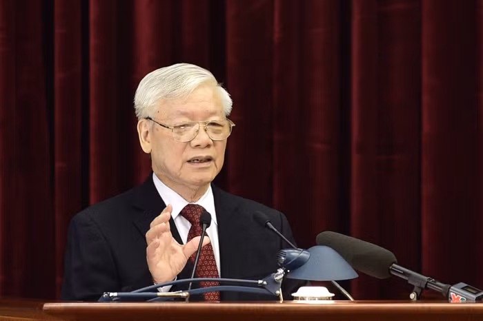 Tổng Bí thư, Chủ tịch nước Nguyễn Phú Trọng phát biểu tại Hội nghị. Ảnh: VGP/Nhật Bắc