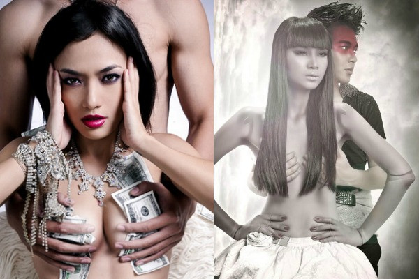 Tiền bạc và đàn ông Tina Tình táo bạo với bộ ngực "ăn" tiền, còn siêu mẫu Hạ Vy lại được Phan Anh - anh trai của MC Tuấn Tú hờ hững ôm từ đằng sau. Tiền bạc và đàn ông Tina Tình táo bạo với bộ ngực "ăn" tiền, còn siêu mẫu Hạ Vy lại được Phan Anh - anh trai của MC Tuấn Tú hờ hững ôm từ đằng sau.