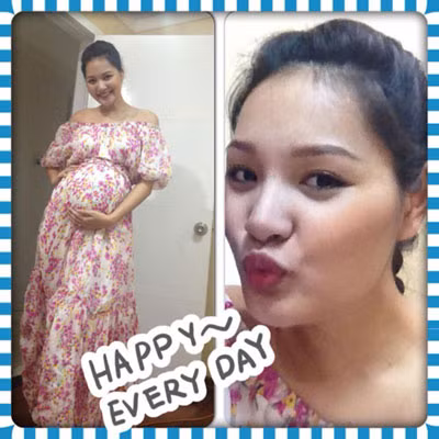 Hình ảnh Hương Giang lúc mang bầu.