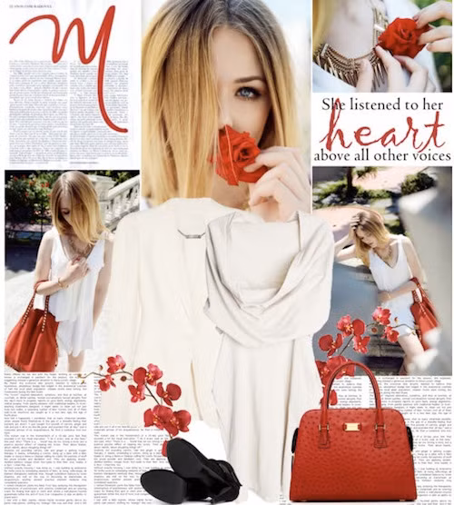 Nhưng nếu cái bạn cần không phải là sự bí ẩn, mà là nét tinh tế, thì sự kết hợp giữa đỏ với trắng thật đáng để lưu tâm. Chỉ một chiếc túi xách được thiết kế đẹp mắt, ấn tượng đã là điểm nhấn nhá thật đắt giá cho bộ trang phục của bạn. Nhưng nếu cái bạn cần không phải là sự bí ẩn, mà là nét tinh tế, thì sự kết hợp giữa đỏ với trắng thật đáng để lưu tâm. Chỉ một chiếc túi xách được thiết kế đẹp mắt, ấn tượng đã là điểm nhấn nhá thật đắt giá cho bộ trang phục của bạn.