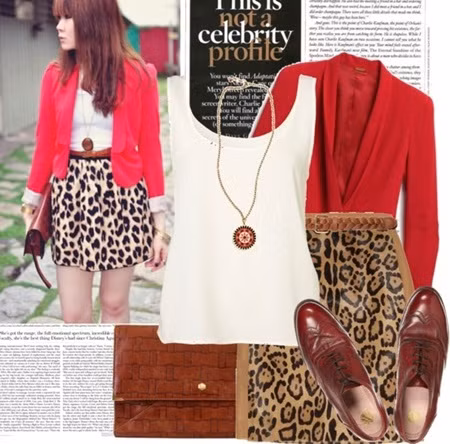 Chiếc váy họa tiết da báo này đích thị là item yêu thích của những cô nàng có phong cách ấn tượng. Hãy xem hiệu quả thị giác nó mang lại cho bạn, khi kết hợp cùng chiếc áo cardigan màu đỏ. Có phải đã đẹp và ấn tượng thêm rất nhiều không? Chiếc váy họa tiết da báo này đích thị là item yêu thích của những cô nàng có phong cách ấn tượng. Hãy xem hiệu quả thị giác nó mang lại cho bạn, khi kết hợp cùng chiếc áo cardigan màu đỏ. Có phải đã đẹp và ấn tượng thêm rất nhiều không?