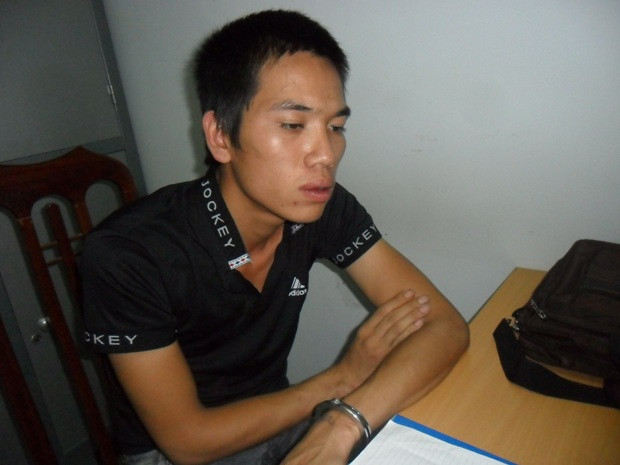 Đối tượng Đào Hồng Qúy tại cơ quan công an.