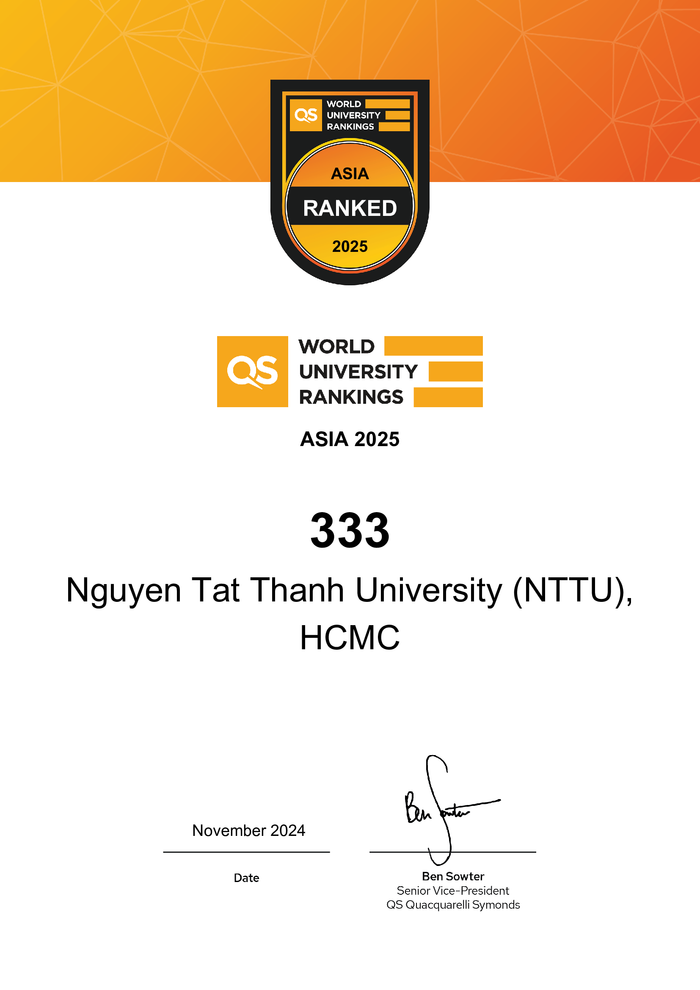 NTTU xếp hạng 333 trên tổng số hơn 900 trường đại học châu Á được xếp hạng. NTTU xếp hạng 333 trên tổng số hơn 900 trường đại học Châu Á được xếp hạng.png