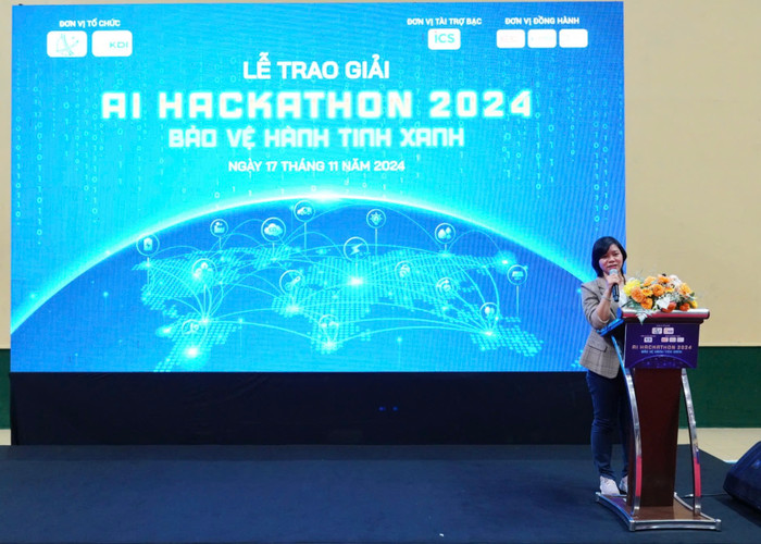 Bà Phan Thị Quý Trúc - Phó trưởng Phòng Quản lý Sở hữu trí tuệ và Đổi mới sáng tạo, Sở Khoa học và Công nghệ Thành phố Hồ Chí Minh, phát biểu tại sự kiện. IMG_5219.JPG