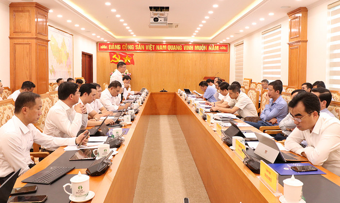 Buổi làm việc giữa Ủy ban nhân dân tỉnh Lai Châu và EVNNPT vào sáng ngày 1/11/2024.