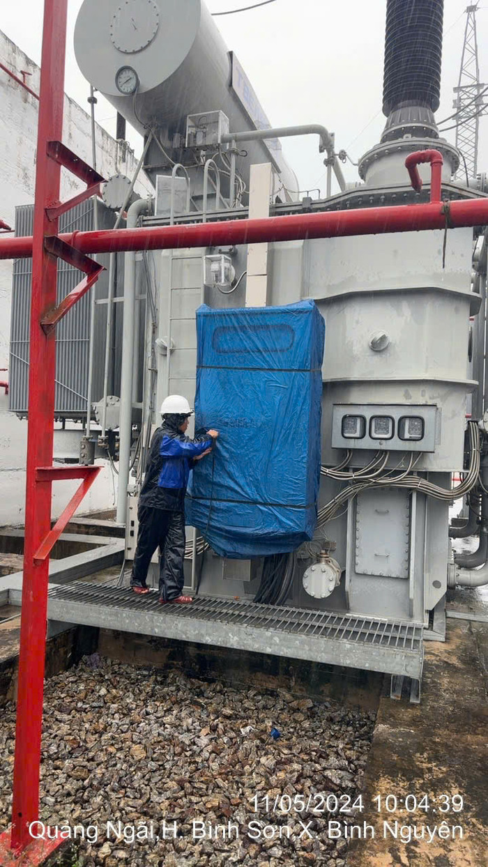 TBA 500kV Dốc Sỏi (TTĐ Quảng Ngãi – PTC2) che chắn tủ bảng, máy biến áp 500kV ngoài trời TBA 500kV Dốc Sỏi (TTĐ Quảng Ngãi – PTC2) che chắn tủ bảng, máy biến áp 500kV ngoài trời