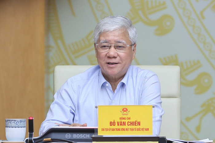 Chủ tịch Uỷ ban Trung ương Mặt trận Tổ quốc Việt Nam Đỗ Văn Chiến phát biểu tại phiên họp. Ảnh: VGP/Nhật Bắc Chủ tịch Uỷ ban Trung ương Mặt trận Tổ quốc Việt Nam Đỗ Văn Chiến phát biểu tại phiên họp. Ảnh: VGP/Nhật Bắc