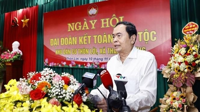 Chủ tịch Quốc hội Trần Thanh Mẫn phát biểu. Ảnh TTXVN. Chủ tịch Quốc hội Trần Thanh Mẫn phát biểu. Ảnh TTXVN.
