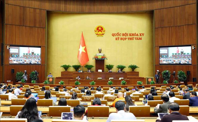 Kỳ họp thứ 8, Quốc hội khóa XV. Ảnh: TTXVN