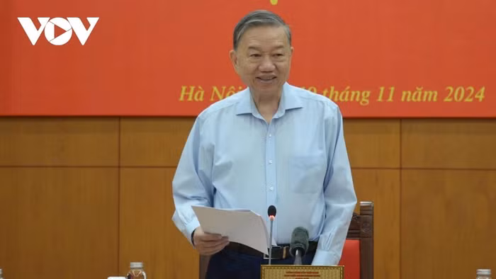 Tổng Bí thư Tô Lâm phát biểu chỉ đạo.