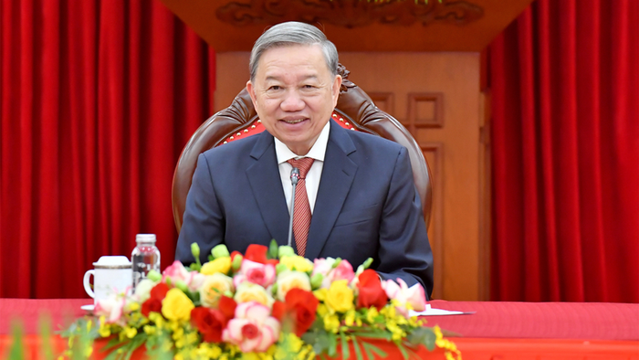 Tổng Bí thư Tô Lâm điện đàm với Tổng thống đắc cử Hoa Kỳ Donald Trump. Ảnh: Đăng Khoa tbt.png