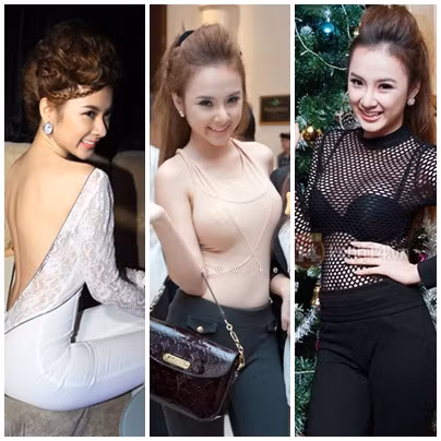 Cô thường xuyên làm "nhức mắt" công chúng bởi những bộ trang phục hở hang, khoe da thịt thế này.