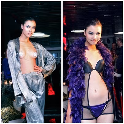 2. Hồng Quế Ngay những ngày đầu tiên xuất hiện, Hồng Quế đã khiến mọi người "choáng váng" bởi những trang phục phô da thịt một cách "phản cảm" thế này.