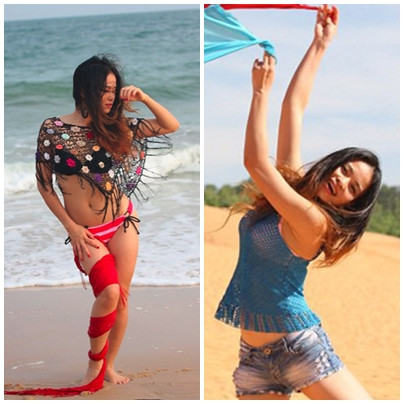 Người ta thường xuyên thấy cô diện những chiếc áo "thủng" lỗ chỗ.. Người ta thường xuyên thấy cô diện những chiếc áo "thủng" lỗ chỗ..