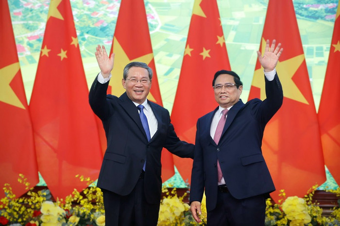 Thủ tướng Phạm Minh Chính và Thủ tướng Trung Quốc Lý Cường. ẢNh: VGP/Nhật Bắc Thủ tướng Phạm Minh Chính và Thủ tướng Trung Quốc Lý Cường. ẢNh: VGP/Nhật Bắc
