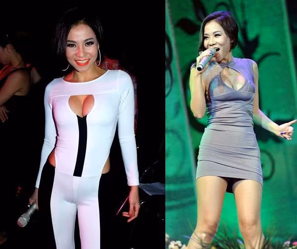 Thu Minh với những chiếc áo khoét tròn "bỏng rẫy"