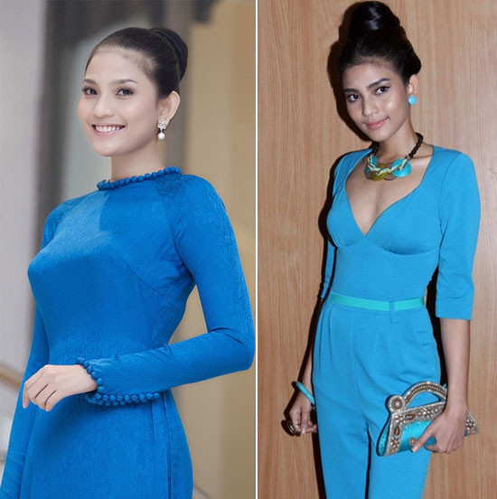 Dù là áo dài hay jumpsuit thì Trương Thị May rất khéo léo kết hợp phụ kiện để tạo nét cuốn hút nhất. Làn da nâu của cô càng tươi sáng hơn khi diện màu xanh ngọt ngào Dù là áo dài hay jumpsuit thì Trương Thị May rất khéo léo kết hợp phụ kiện để tạo nét cuốn hút nhất. Làn da nâu của cô càng tươi sáng hơn khi diện màu xanh ngọt ngào