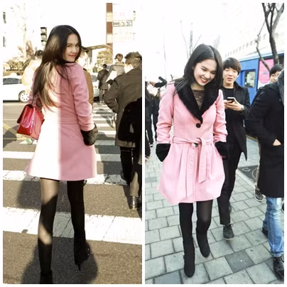 Khi phải đối phó với thời tiết lạnh lẽo, Ngọc Trinh cũng chọn cho mình chiếc áo khoác dài...