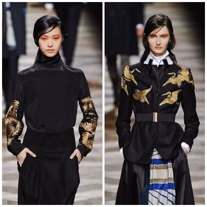 Cùng với xu hướng họa tiết baroque, gấm thêu (brocade) đang được các tín đồ thời trang cập nhật và f5 liên tục trong check list của mình. Về cơ bản, những chiếc váy gấm thêu được ví như những kiệt tác của giới thiết kế vì những đường kim mũi chỉ tinh tế và thượng hạng trên từng chiếc váy.