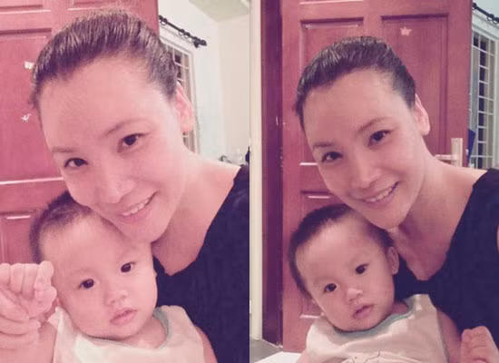 Hồ Quỳnh Hương chụp ảnh tự sướng với mặt mộc.