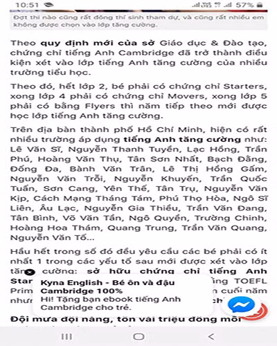 Thông tin đăng không đúng sự thật trên trang web tiengchoanhtre.vn (ảnh: P.L)