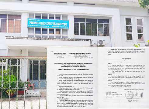 Cần sớm làm rõ về giấy chứng nhận hết cấp 2 của Trưởng phòng Giáo dục huyện Vĩnh Thuận, Kiên Giang (ảnh: H.L) Cần sớm làm rõ về giấy chứng nhận hết cấp 2 của Trưởng phòng Giáo dục huyện Vĩnh Thuận, Kiên Giang (ảnh: H.L)