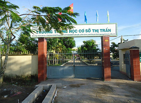 Trường trung học cơ sở thị trấn Vĩnh Thuận, huyện Vĩnh Thuận, tỉnh Kiên Giang (ảnh: CTV)
