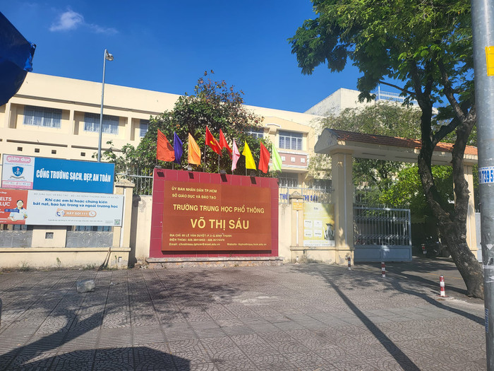 Trường trung học phổ thông Võ Thị Sáu, Quận Bình Thạnh, Thành phố Hồ Chí Minh (ảnh minh họa: P.L) Trường trung học phổ thông Võ Thị Sáu, Quận Bình Thạnh, Thành phố Hồ Chí Minh (ảnh minh họa: P.L)