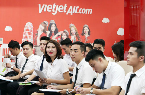 Vietjet là một môi trường làm việc vui vẻ, thân thiện và có cơ hội công bằng cho mọi người. Ảnh: Vietjet.