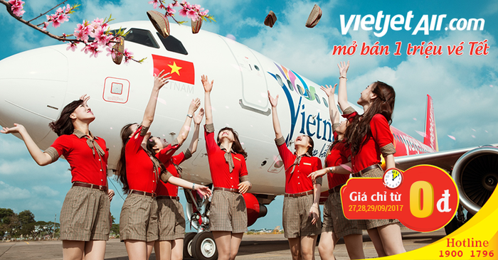 Vietjet cũng tung hàng triệu vé về quê đón Tết giá chỉ từ 0 đồng. Vietjet cũng tung hàng triệu vé về quê đón Tết giá chỉ từ 0 đồng.