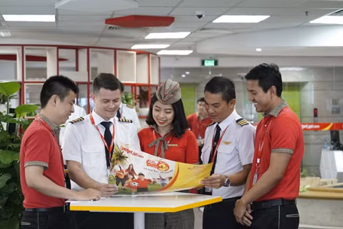 Liên tiếp trong nhiều năm liền, Vietjet lop "Top" nơi làm việc tốt nhất Việt Nam. Ảnh: Vietjet.