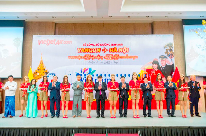 Vietjet công bố đường bay mới Hà Nội-Yangon.