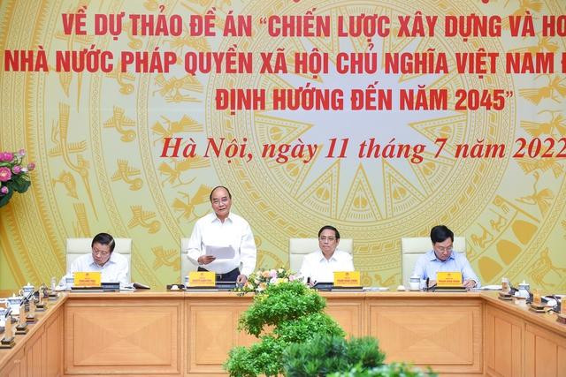 Phát biểu tại Hội nghị, Chủ tịch nước nêu rõ các cơ quan hành pháp đã có nhiều đóng góp tích cực trong phát triển đất nước, hệ thống pháp luật của Việt Nam được đổi mới, bộ máy tinh gọn hơn. Ảnh VGP/Nhật Bắc Phát biểu tại Hội nghị, Chủ tịch nước nêu rõ các cơ quan hành pháp đã có nhiều đóng góp tích cực trong phát triển đất nước, hệ thống pháp luật của Việt Nam được đổi mới, bộ máy tinh gọn hơn. Ảnh VGP/Nhật Bắc
