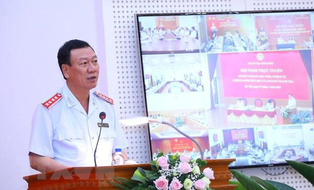 Tổng Thanh tra Chính phủ Đoàn Hồng Phong phát biểu. (Ảnh: Văn Điệp/TTXVN) Tổng Thanh tra Chính phủ Đoàn Hồng Phong phát biểu. (Ảnh: Văn Điệp/TTXVN)