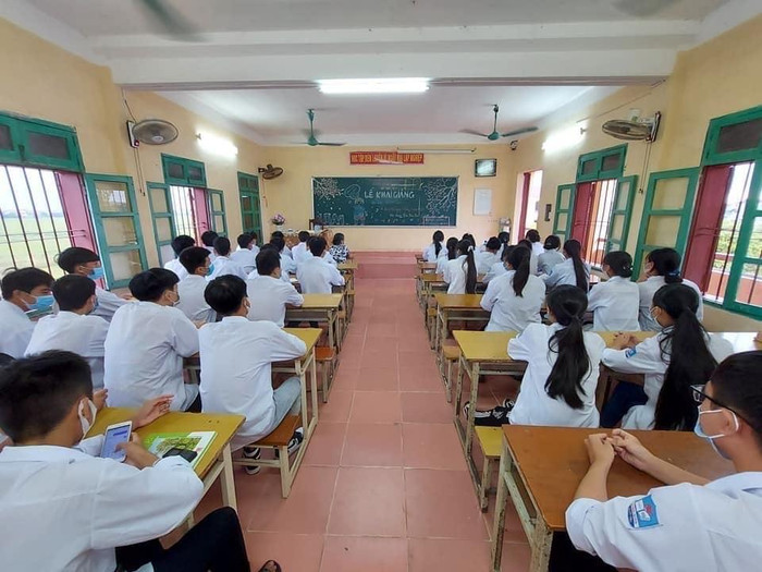 Học sinh lớp 9 Trường Trung học cơ sở Nguyễn Tông Quai, Hưng Hà, Thái Bình. (Ảnh: Cao Việt Hà) Học sinh lớp 9 Trường Trung học cơ sở Nguyễn Tông Quai, Hưng Hà, Thái Bình. (Ảnh: Cao Việt Hà)