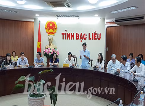 Công bố quyết định thành lập Sở Văn hóa, Thông tin, Thể thao và Du lịch tỉnh Bạc Liêu (ảnh: Cổng TTĐT Bạc Liêu)