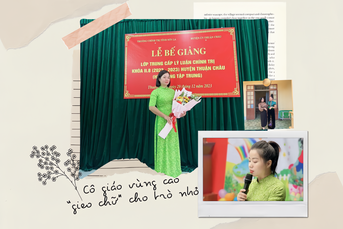 Cô giáo Hòa Thị Vì quyết định chuyển công tác lên vùng cao của tỉnh Sơn La. (Ảnh: NVCC) anh1.PNG