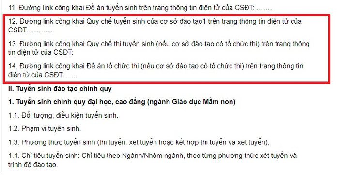 Mẫu kê khai của Thông tư 08/2022/TT-BGDĐT. (Ảnh chụp màn hình) unnamed (1).jpg