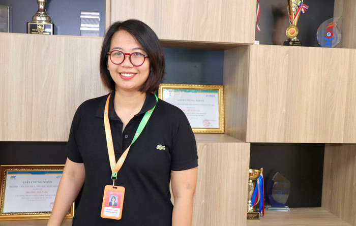 Bà Phạm Thanh Bình - Tổng Giám đốc Công ty Cổ phần Giáo dục Ngôi sao Việt Nam. (Ảnh: Nhật Lệ) GDVN_co-binh.jpg