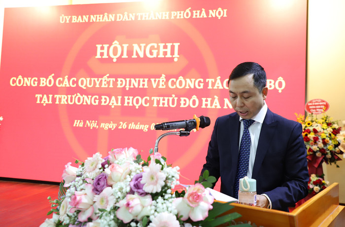Tiến sĩ Đỗ Hồng Cường, Hiệu trưởng Trường Đại học Thủ đô Hà Nội. (Ảnh: website nhà trường) IMG_4496.jpg