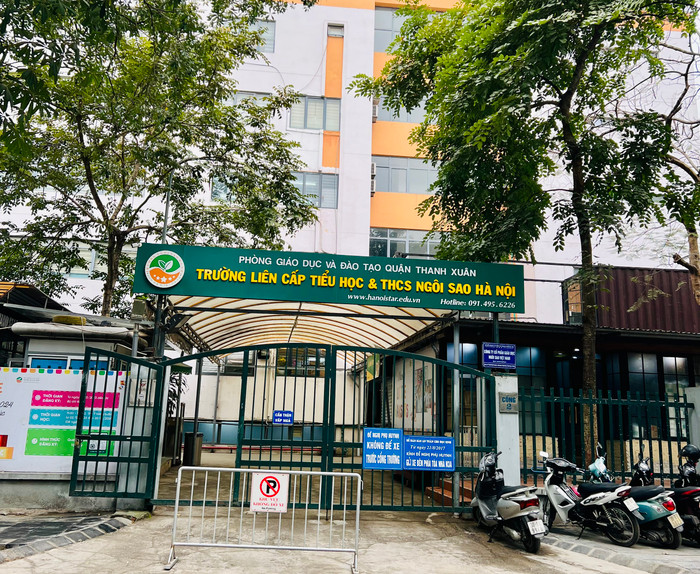 Cơ sở 1 của Hệ thống giáo dục Ngôi sao Hà Nội chỉ đào tạo bậc tiểu học và trung học cơ sở. (Ảnh: Nhật Lệ) GDVN_NSHN.jpg