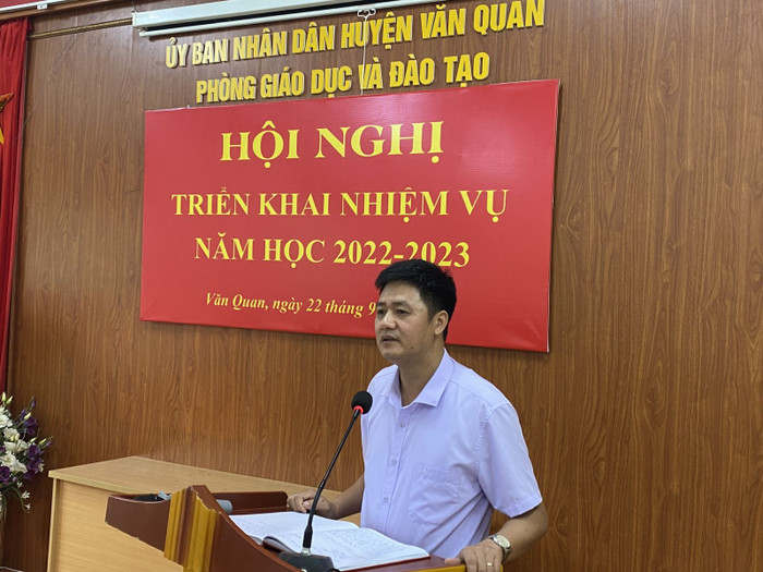 Ông Ngô Văn Hiền - Trưởng phòng Giáo dục và Đào tạo huyện Văn Quan, tỉnh Lạng Sơn. Ảnh: Website Phòng Giáo dục và Đào tạo huyện Văn Quan. anh1.jpg