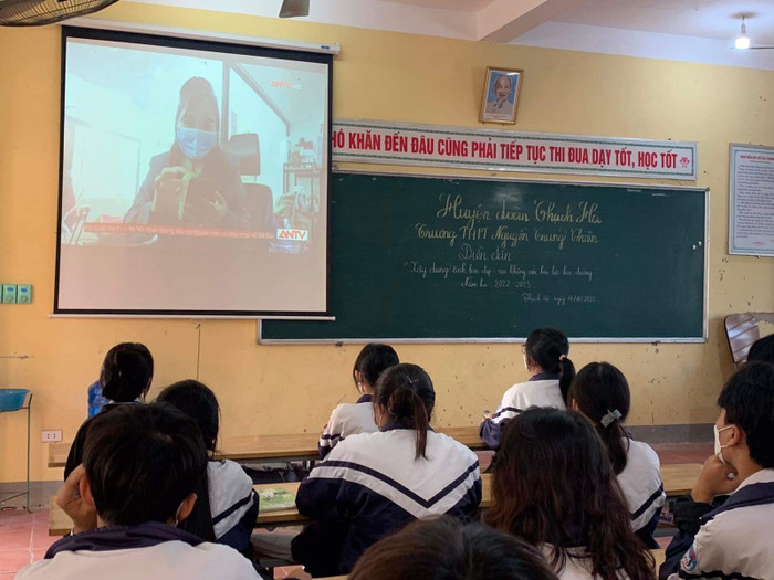 Một tiết học của học sinh Trường Trung học phổ thông Nguyễn Trung Thiên. (Ảnh: website nhà trường) 2022_10_24_22_30_5610.jpg