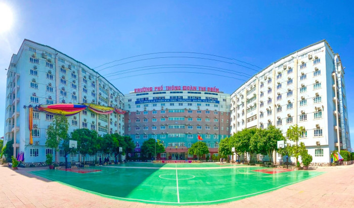 Trường phổ thông Đoàn Thị Điểm cơ sở Cổ Nhuế đã xin cấp phép đào tạo liên cấp tiểu học, trung học cơ sở, trung học phổ thông 4 năm vẫn chưa hoàn thiện. (Ảnh: website nhà trường) vsc1675995722.jpeg