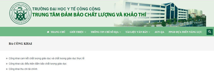 Nhà trường chỉ thực hiện công khai 3 nội dung (ảnh chụp màn hình) Nhà trường chỉ thực hiện công khai 3 nội dung (ảnh chụp màn hình)