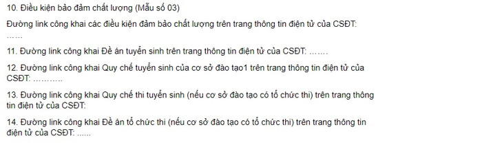 Những điểm này đều không được Học viện Ngân hàng kê khai trong Đề án tuyển sinh năm 2024. (Ảnh chụp màn hình) hoc-vien-ngan-hang-4.jpg