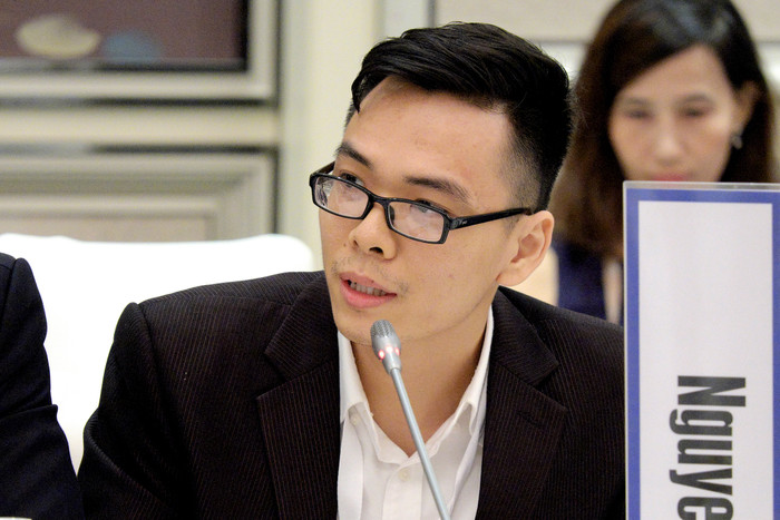 Anh Nguyễn Trọng Giáp tại một sự kiện quốc tế. (Ảnh: NVCC) Anh Nguyễn Trọng Giáp tại một sự kiện quốc tế. (Ảnh: NVCC)