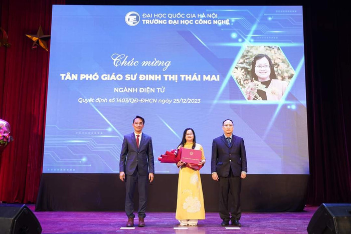 Phó Giáo sư, Tiến sĩ Đinh Thị Thái Mai là phó giáo sư trẻ nhất ngành Điện tử năm 2023. (Ảnh: NVCC) z5222662654327_ee5aca34391a639190d70d25412a7b47.jpg